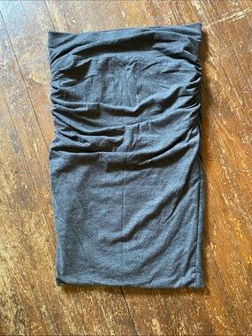 Express Slim Ruched Charcoal Gray Tube Dress Size MD